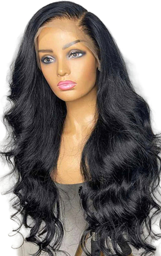 INDIAN WAVY MIDDLE/SIDE PART 13x4 HD FRONTAL WIG 180% DENSITY