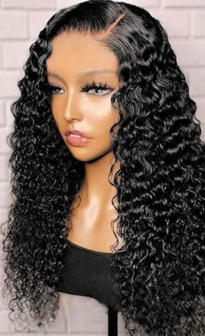 INDIAN CURLY SIDE/MIDDLE PART 13x4 HD FRONTAL WIG 180% DENSITY