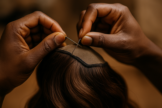 Black Hands sewing wig
