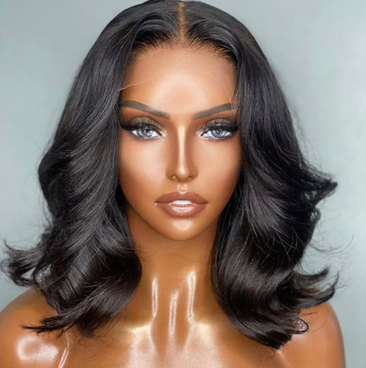 RAW INDIAN WAVY MIDDLE PART HD 5X5 CLOSURE WIG 150% DENSITY
