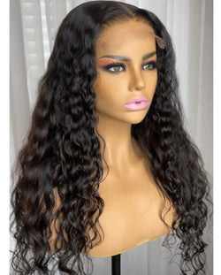 INDIAN CURLY MIDDLE/SIDE PART HD 5X5 CLOSURE WIG 180% DENSITY