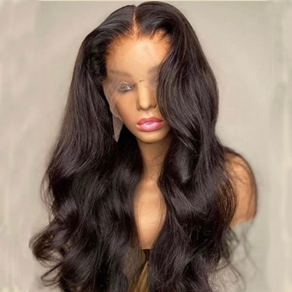 INDIAN WAVY MIDDLE/SIDE PART 13x4 HD FRONTAL WIG 180% DENSITY