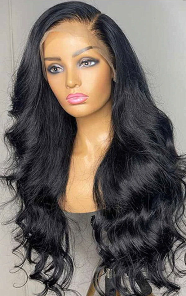 INDIAN WAVY MIDDLE/SIDE PART 13x4 HD FRONTAL WIG 180% DENSITY